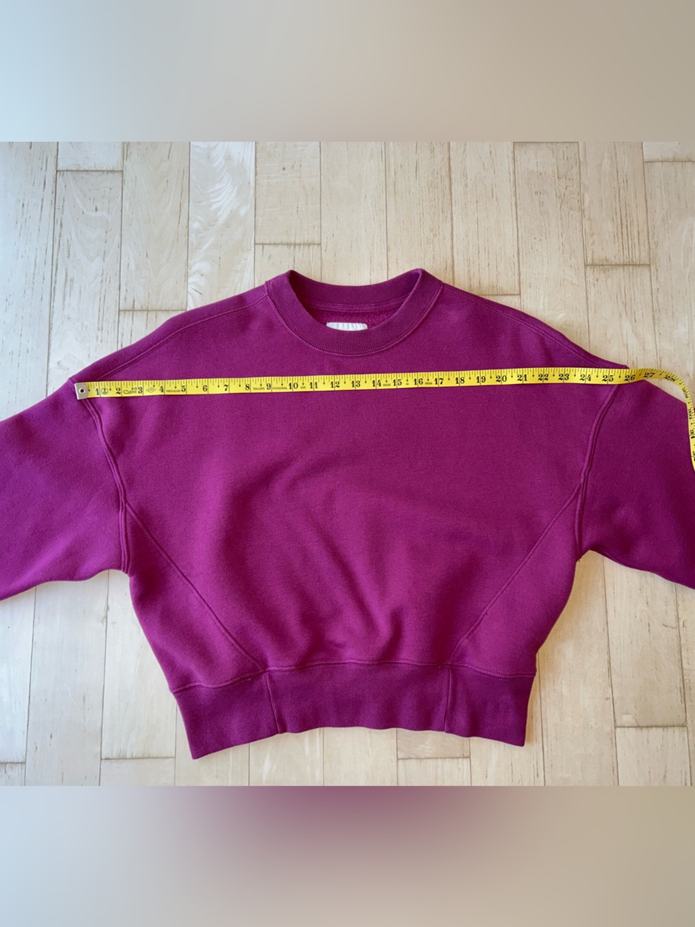 Abercrombie & Fitch “Soft AF Collection” Cropped Sweatshirt in Burgundy Size XS - Picture 6 of 16